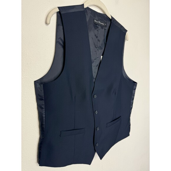 French Connection Sz 42 Vest In Marine Blue Rayon Blend V-Neck Casual ASOS New - Picture 8 of 12